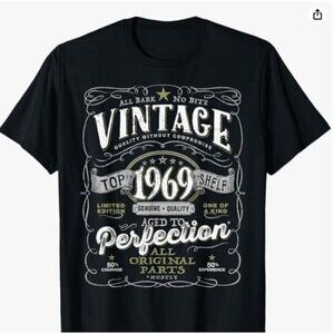 55th Birthday Top for Men, Vintage 1969 Aged to Perfection T-Shirt size XL
